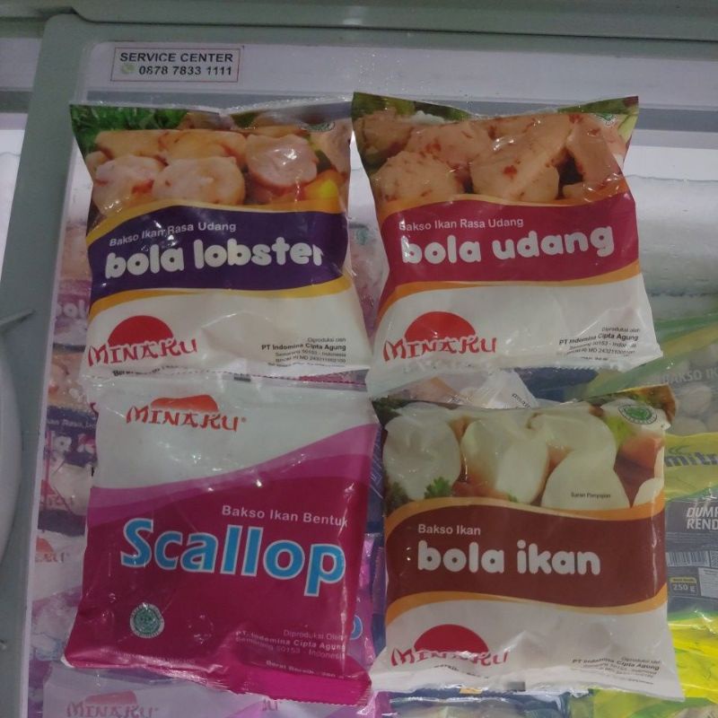 Jual Minaku Scallop Ikan Salmon Bola Udang Lobster 200gr Frozen