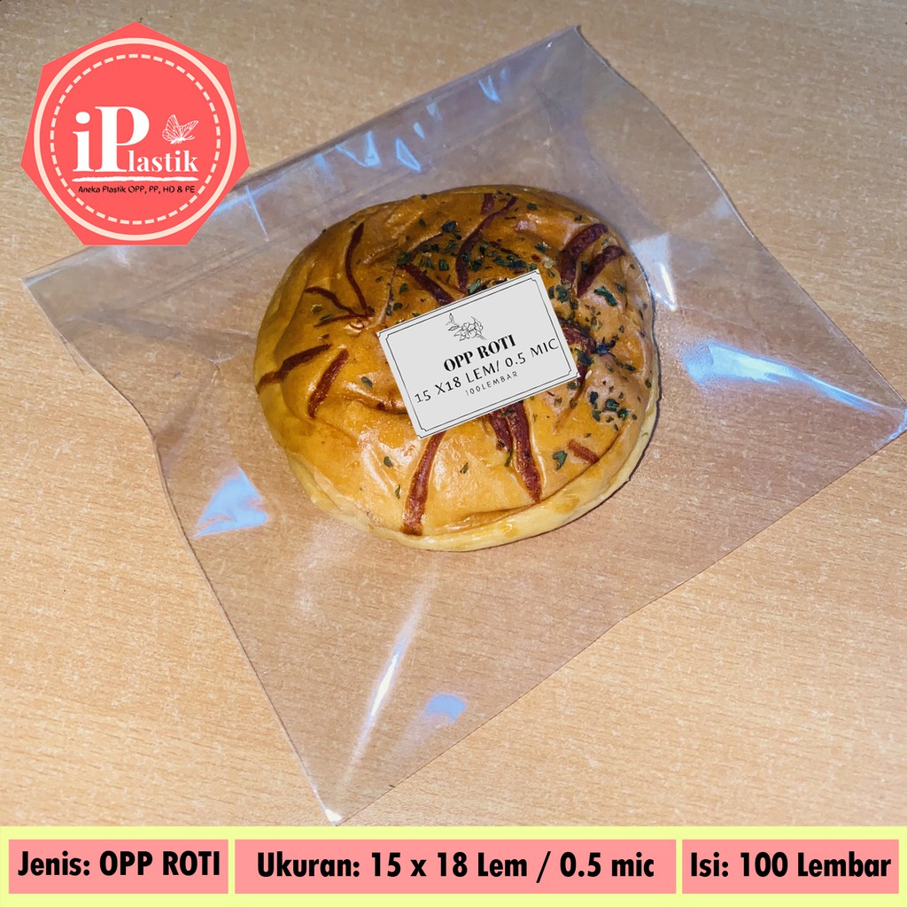 Jual Plastik Opp Roti Manis Plastik Donat Plastik Kue Tebal 15x18lem Shopee Indonesia 6127