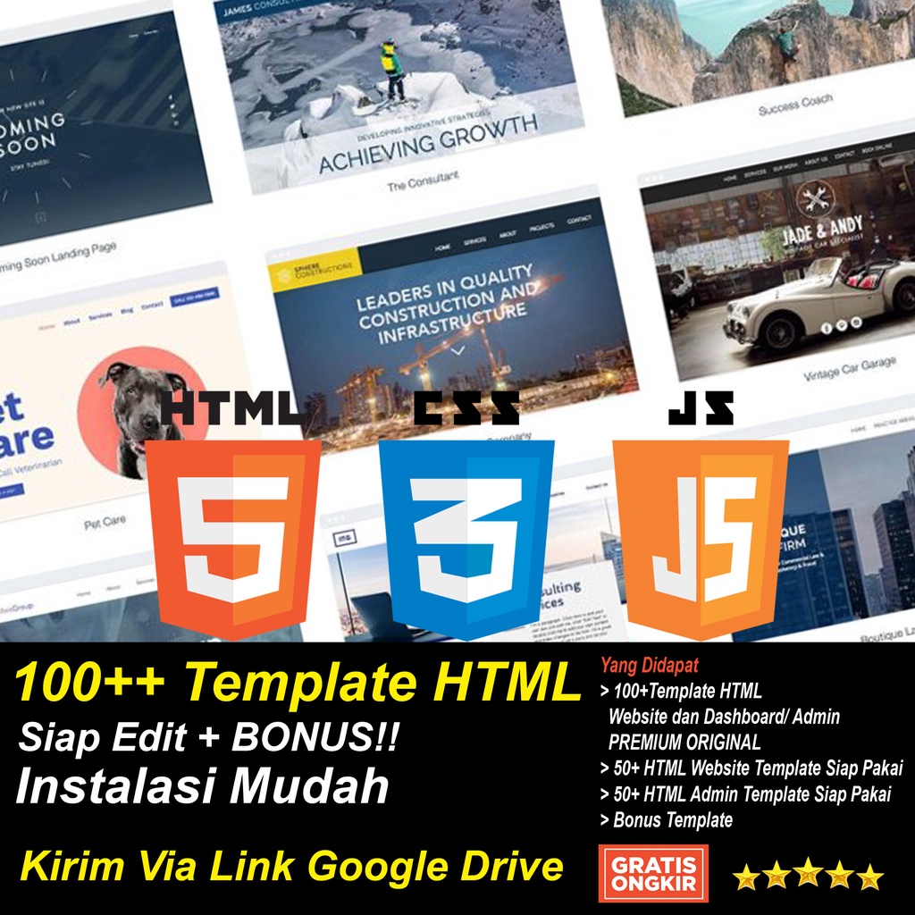 Jual 100++ Template Html Siap Edit + Bonus | Shopee Indonesia