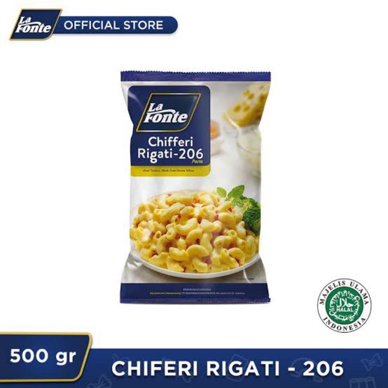 Jual La Fonte Chifferi Rigati-206 (pasta) 500gr | Shopee Indonesia