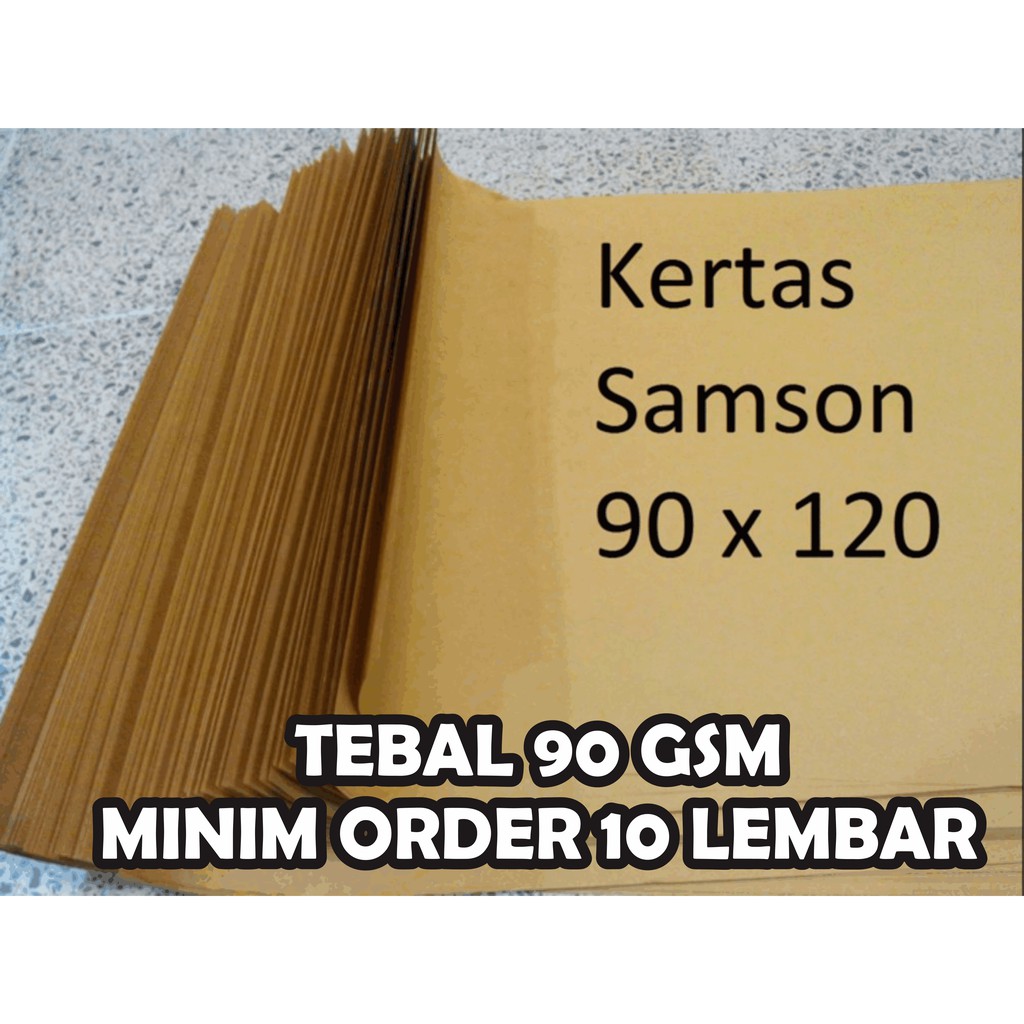 Jual KERTAS KRAFT SAMSON 90 GSM UKURAN 90 X 120 / KERTAS KADO / KERTAS ...