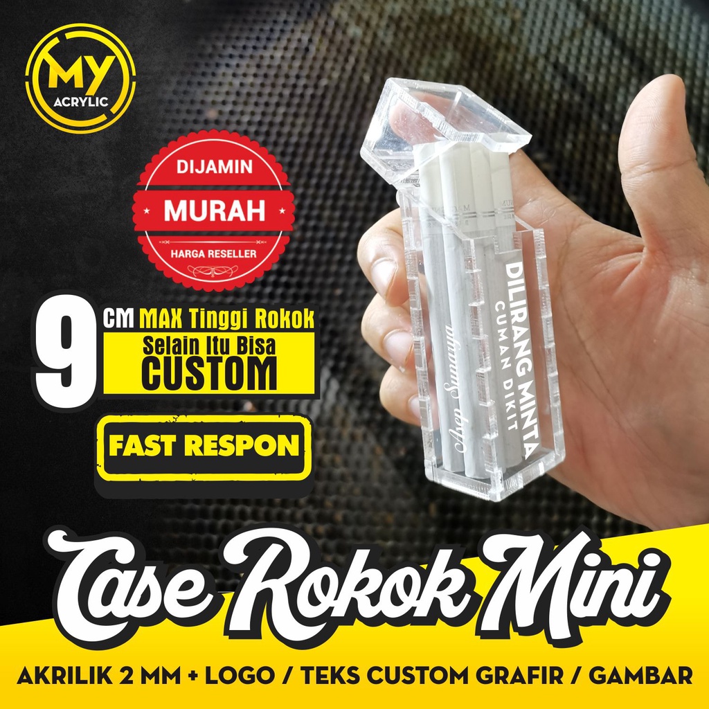 Jual Case Rokok Mini - Custom Teks Grafir - Akrilik Bening | Shopee ...