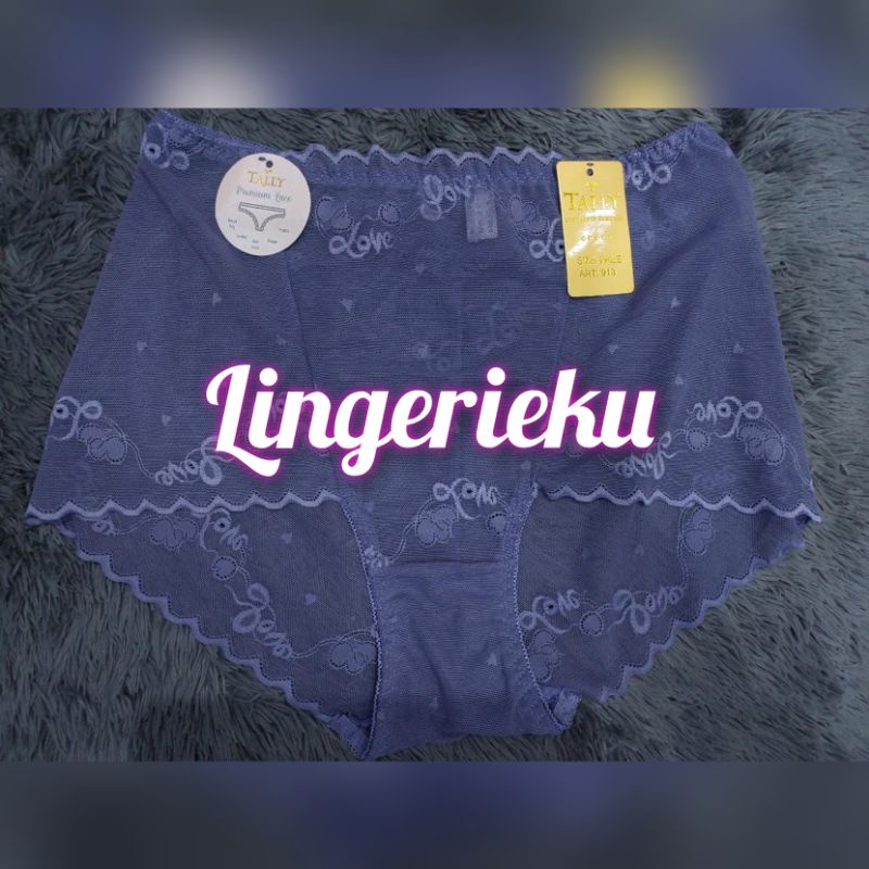 Jual Tally 913 CD Celana Dalam Transparan Wanita Seksi Brokat Jumbo Fit