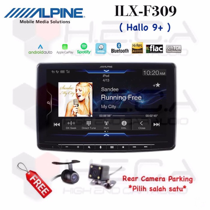 Jual Alpine ILXF309 Hallo 9 Head Unit Double Din Tape Mobil & Rear