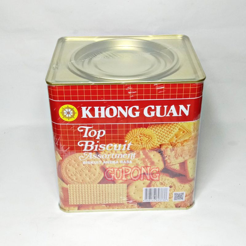KHONG GUAN ASSORTED BISCUIT RED MINI 650G KALENG - Batam