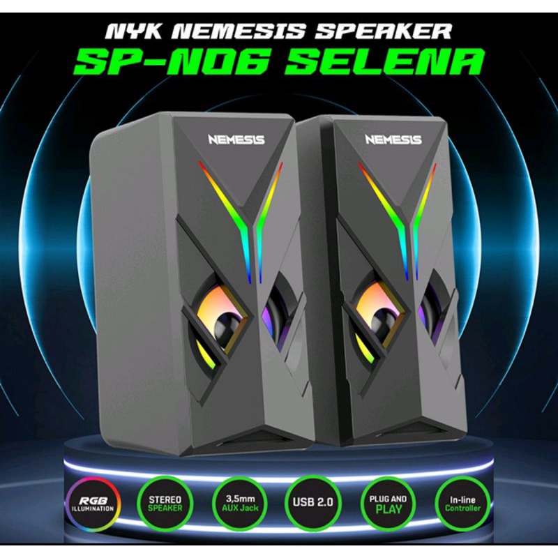 Jual NYK Nemesis Selena Speaker Gaming RGB SPN06 Original Garansi