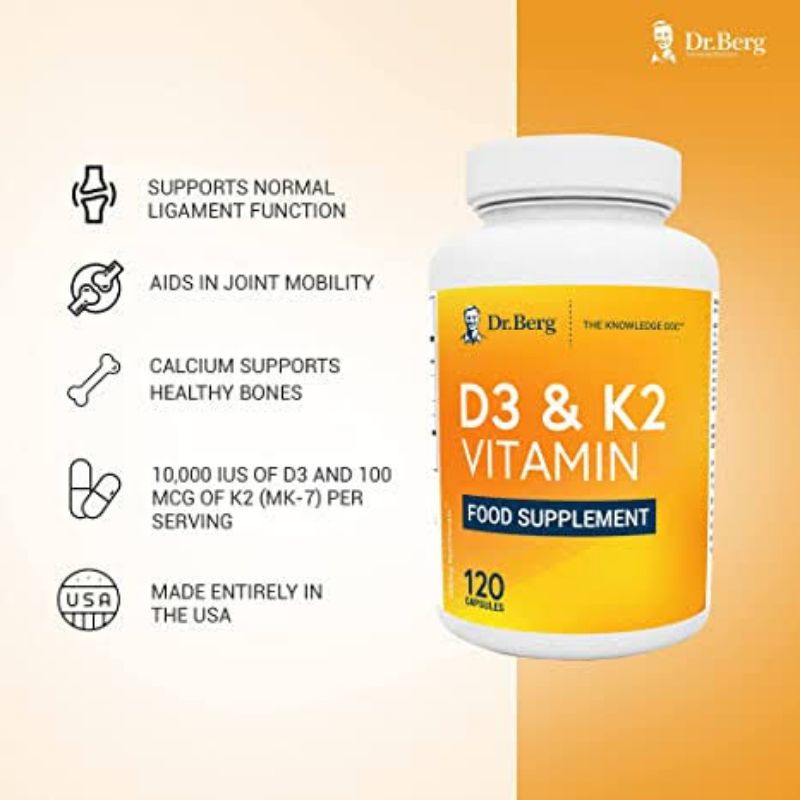 Jual Vitamin D3 & K2 Dr. Berg Original Dr Berg Vitamin D3 & K2 Asli