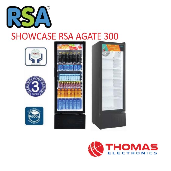 Jual RSA Showcase Agate 300 Agate 282liter SHOWCASE RSA GARANSI RESMI ...