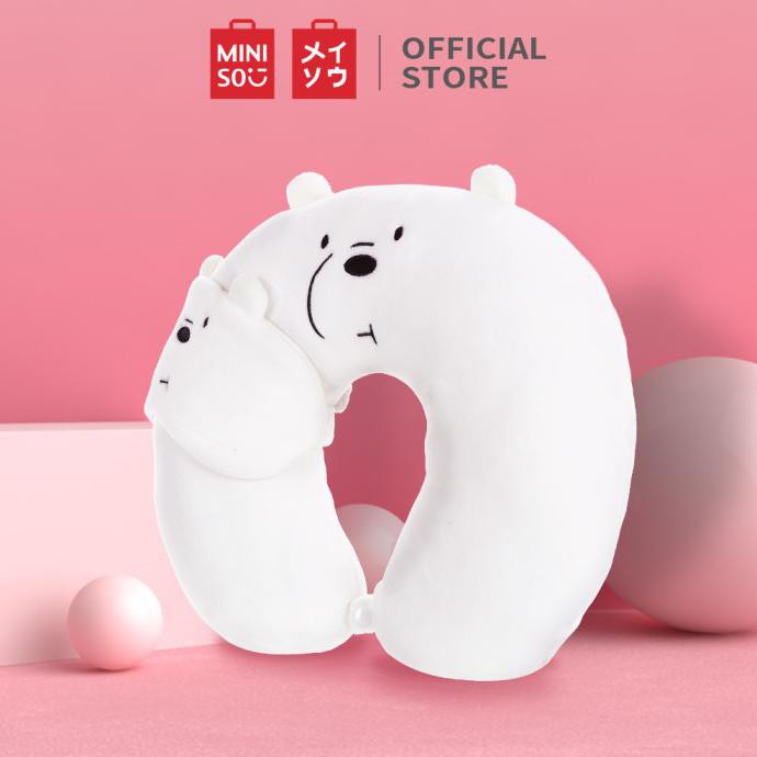 Jual Miniso Official We Bare Bears U Shaped Neck Pillow Ice Bear Shopee Indonesia