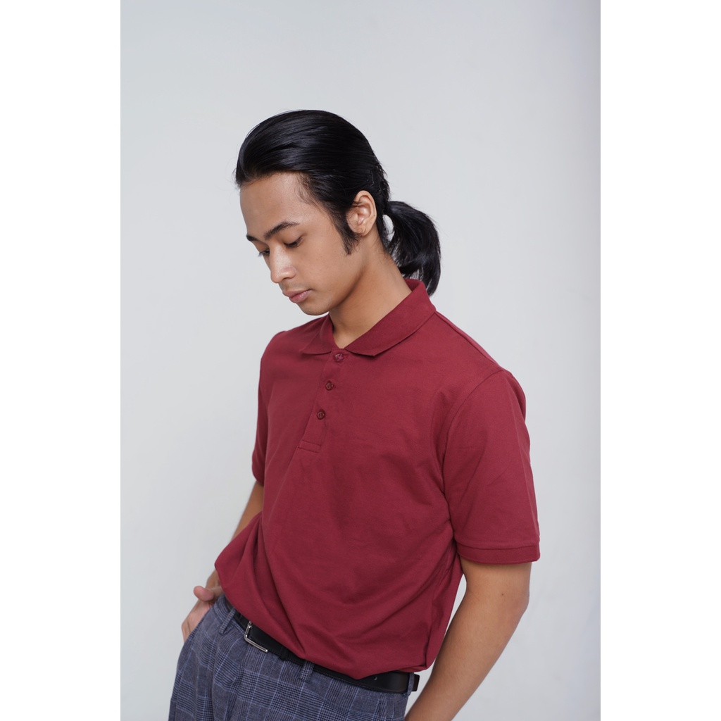 Jual Koze Polo Comfort Maroon Kaos Polo Merah Marun Shopee Indonesia