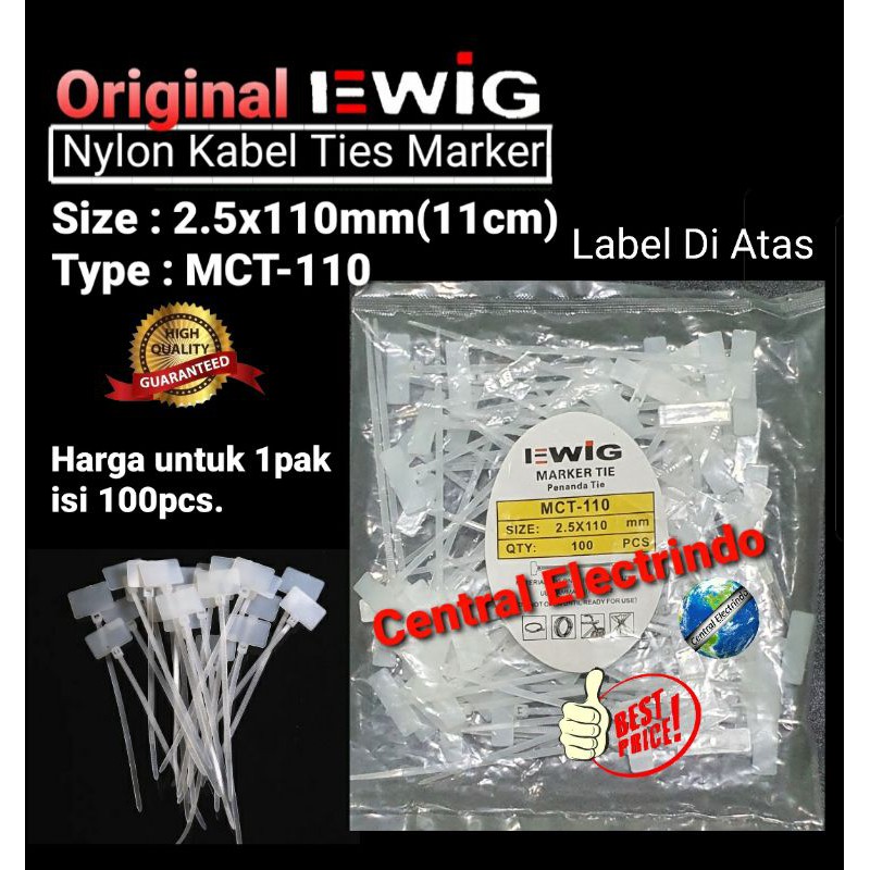 Jual Nylon Cable Tie / Tyraps / Kable Ties 2.5 x 150 mm WHITE - Kota Medan  - Sentosa Makmur Technical