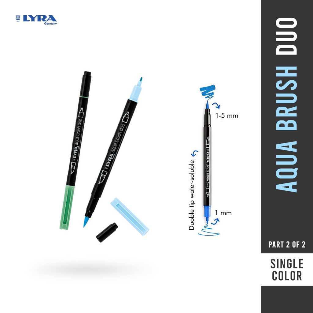 Lyra Aqua Brush Duo Water Soluble Marker Set Of 6pcs –