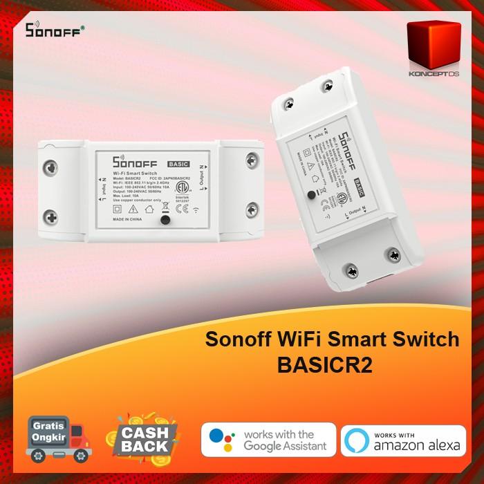 Jual Sonoff Wifi Smart Switch Basicr2 Saklar Pintar 1 Gang/Channel ...