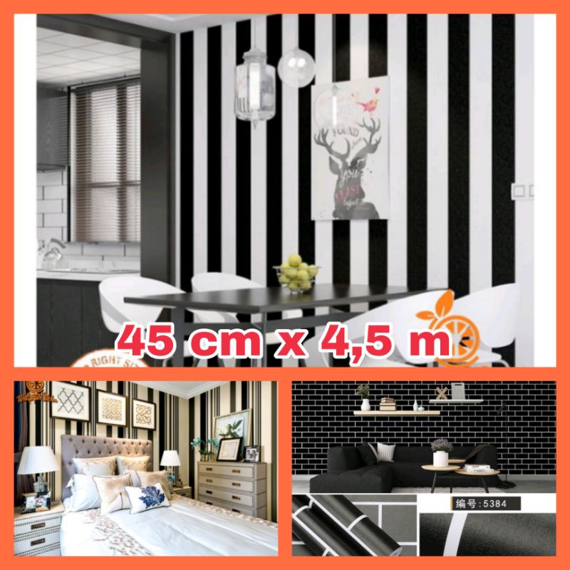 Jual Stiker Wallpaper Dinding Wallpaper Hitam Wallsticker Wallpaper