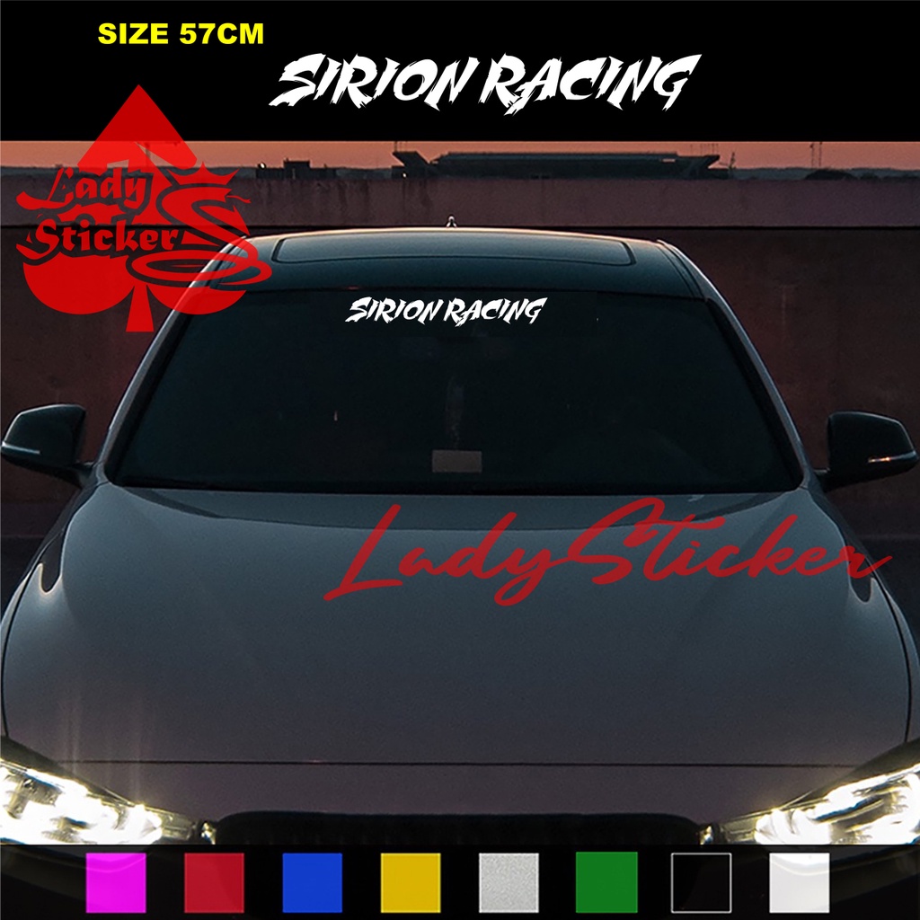 Jual stiker kaca sirion sticker windshield mobil daihatsu sirion racing ...
