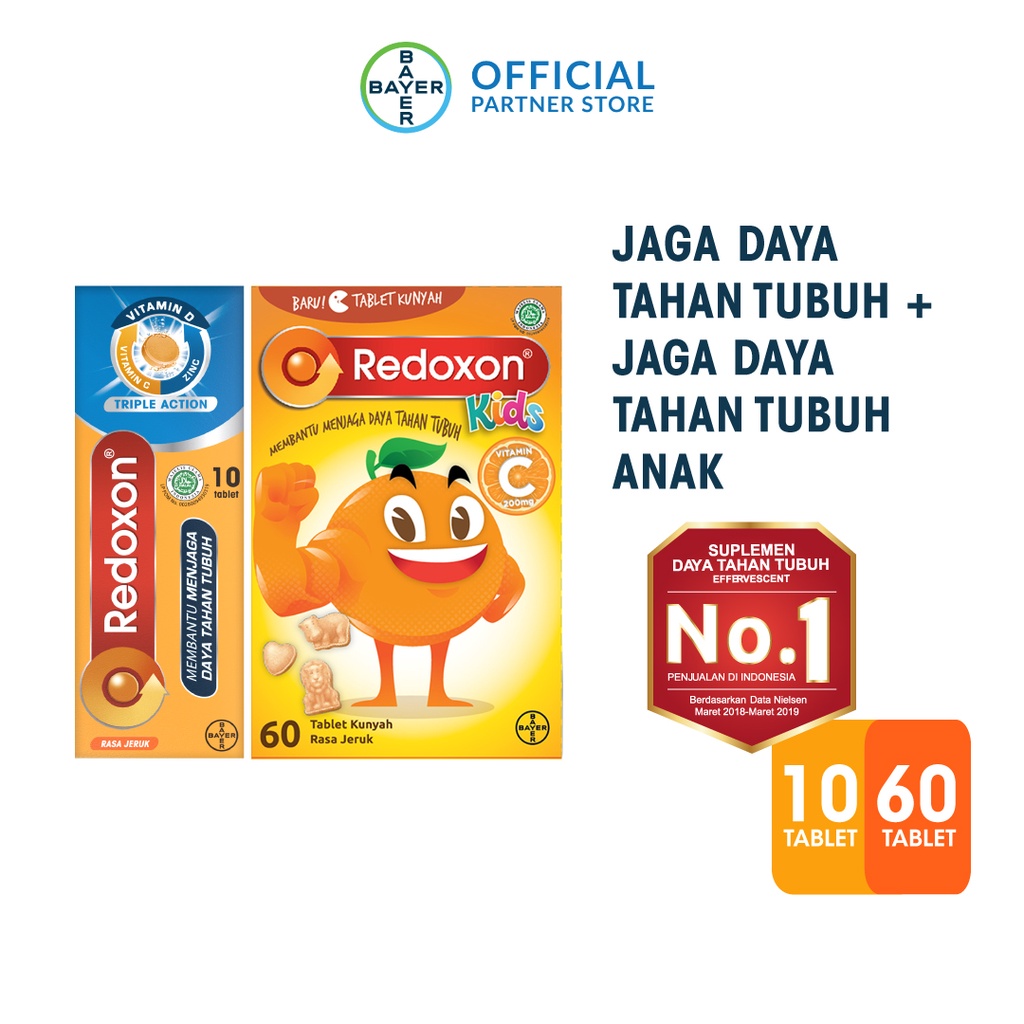 Jual Redoxon 10 Tablet & Redoxon Kids 60 Tablet | Shopee Indonesia