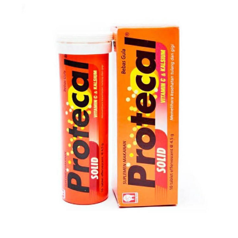 Jual Protecal Solid 10 Tablet Effervescent vitamin C dan kalsium ...