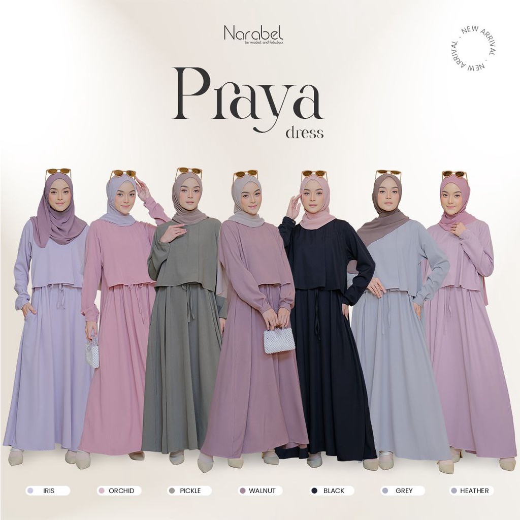 Jual 𝗣𝗿𝗮𝘆𝗮 𝗗𝗿𝗲𝘀𝘀 𝗯𝘆 𝗡𝗮𝗿𝗮𝗯𝗲𝗹 - Gamis Polos Model Korea Mirip Apron Busui ...