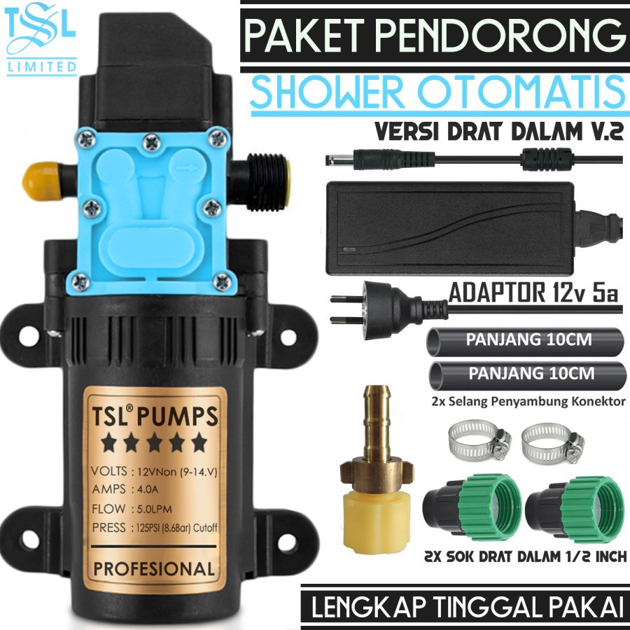 Jual Pompa DC Paket Pendorong Shower u0026 Water Heater Otomatis - Drat dalam |  Shopee Indonesia