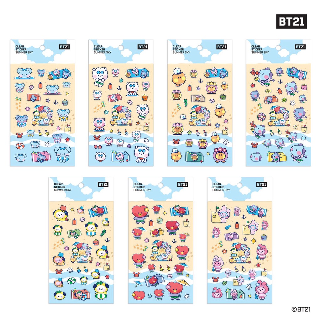 Jual KPOP - [READY] Deco Sticker BT21 x Monopoly Korea Summer Sky ...
