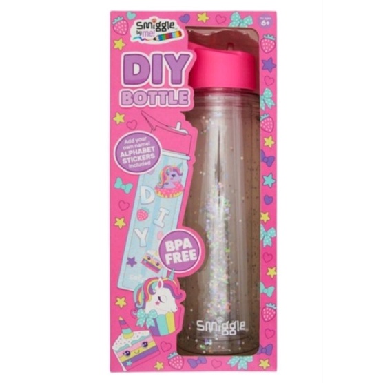 Jual Smiggle Bottle Diy Pink Glitter New Shopee Indonesia 1525