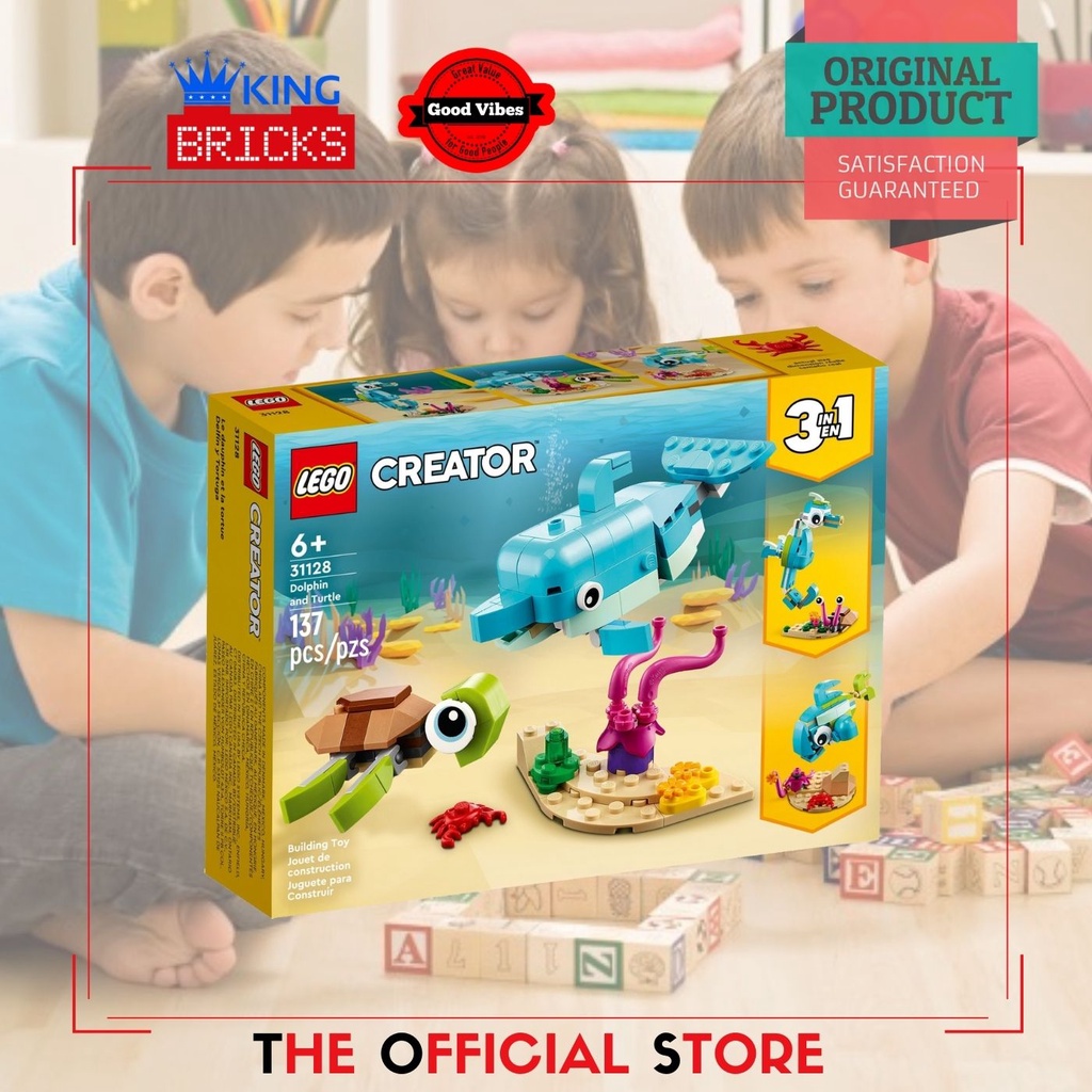 Jual LEGO Original CREATOR 31128 Dolphin and Turtle - Mainan Anak ...