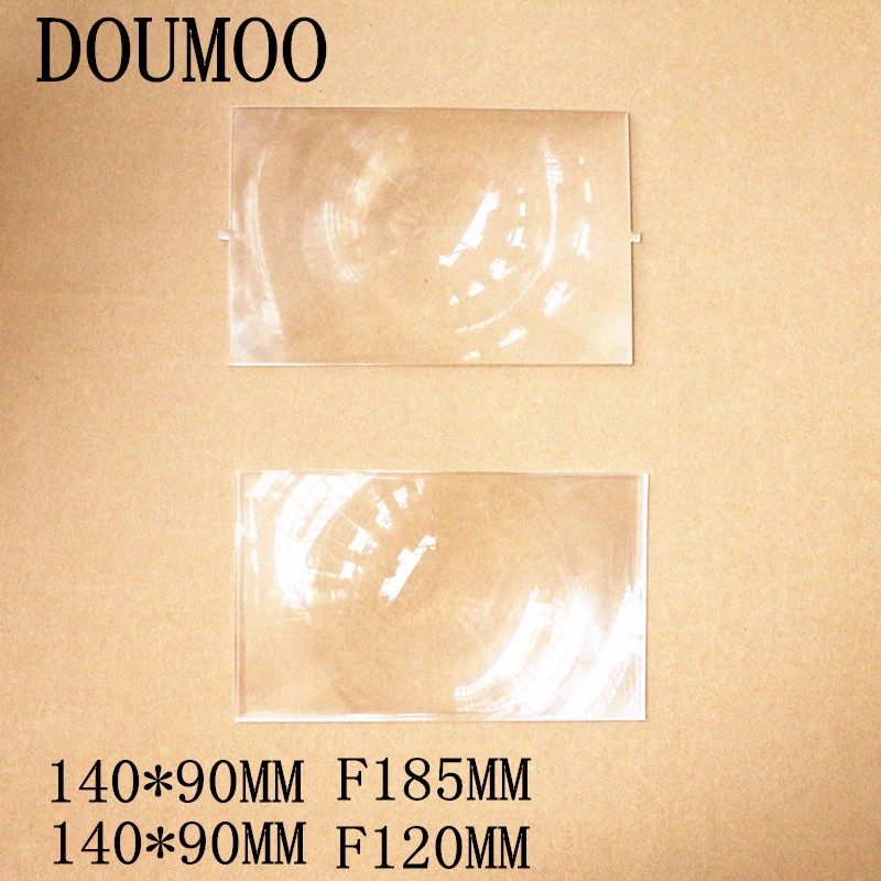 2-Pack Plastic Fresnel Solar Lenses | Focal Length 185mm & 120mm | DIY Projector / Solar Projects
