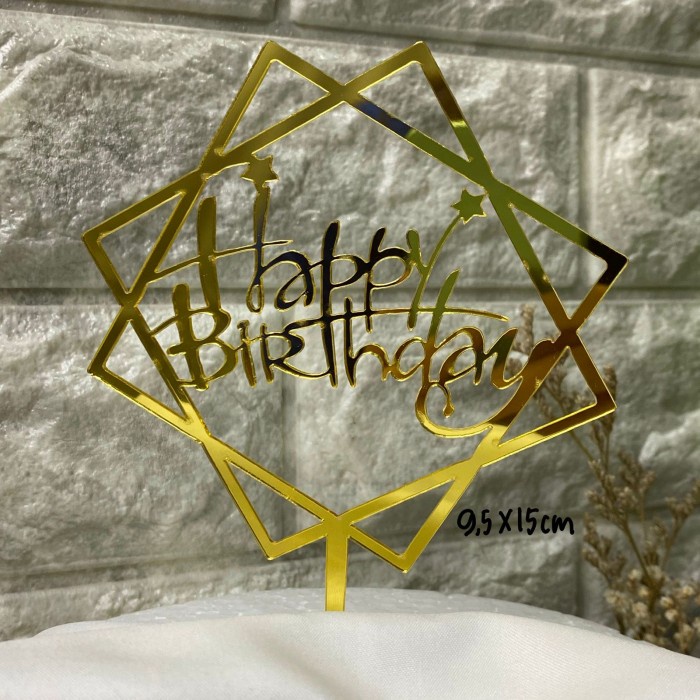 Jual BIRTHDAY TOPER ANEKA MODEL TOPPER HAPPY BIRTHDAY AESTHETIC MODEL ...