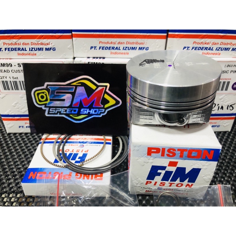Jual PISTON KIT FIM SEHER KIT FIM SET BAHAN DOME MENTAH UKURAN 57 58 59 ...