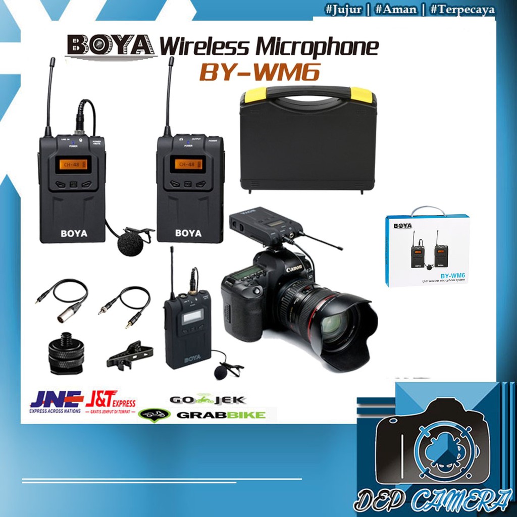 Jual Boya BY-WM6 / BY WM6 Wireless Microphone | Shopee Indonesia