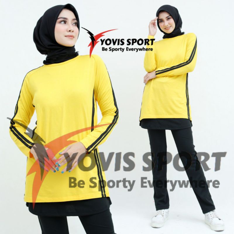 Jual Setelan senam wanita Rok /baju senam /pakaian olahraga Yovis Sport ...