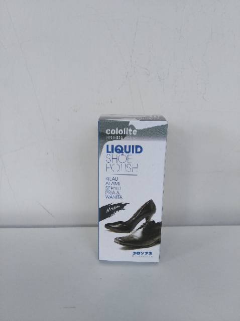 Jual Cololite Liquid Shoe Polish / Semir Sepatu Cair Black 45ml ...