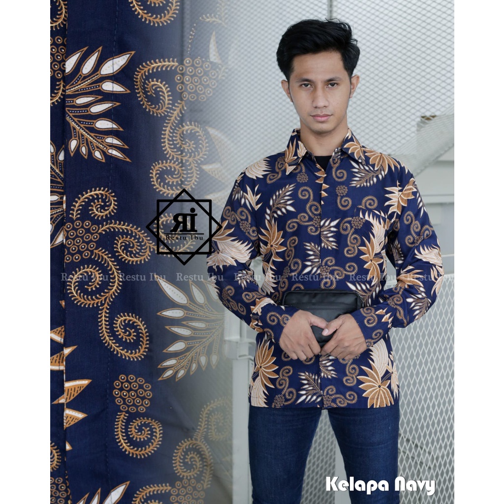 Jual Kemeja Batik Pria Modern/kemeja Batik Pria Lengan Panjang/kemeja ...