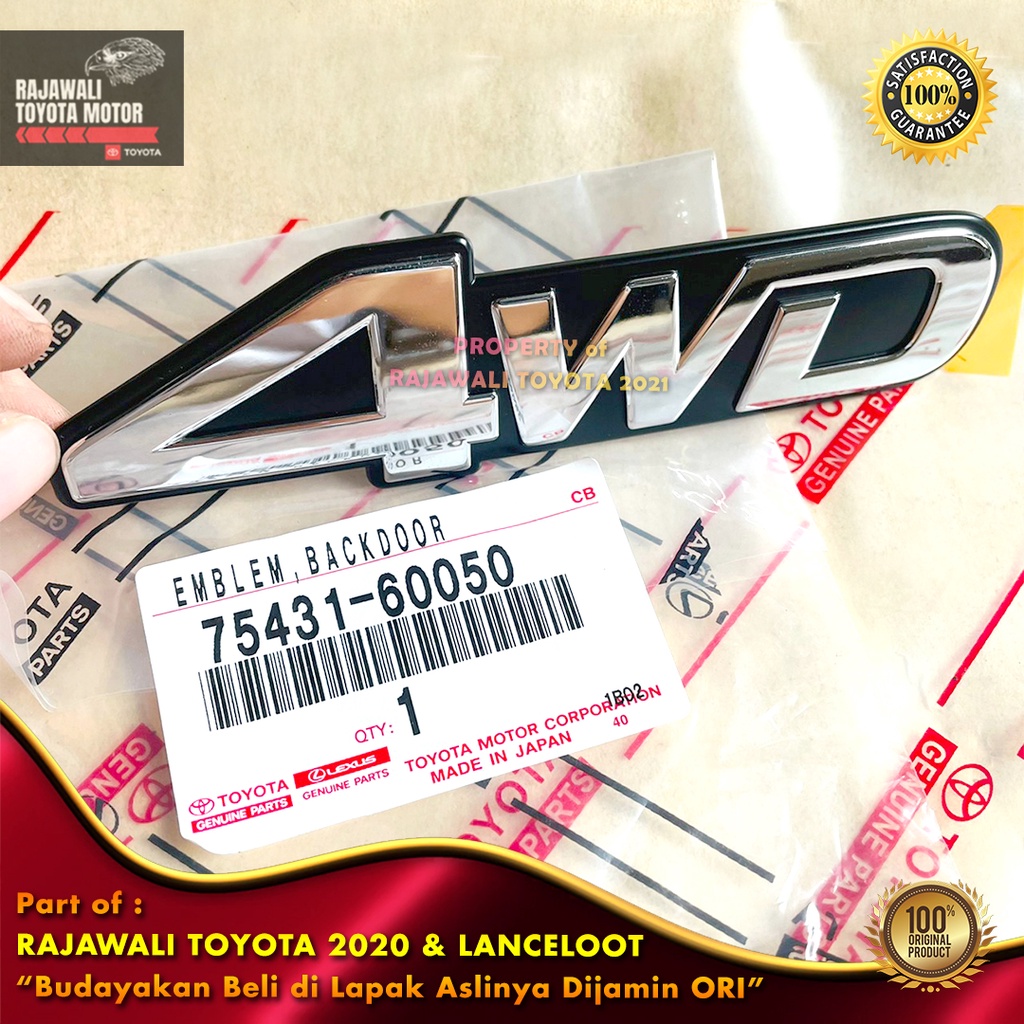Jual Emblem 4WD Land Cruiser VX80 Tempelan Chrome Plat Logo Bagasi ...