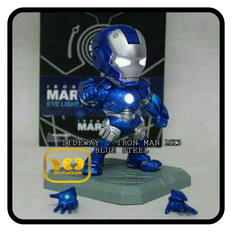 Jual ACTION FIGURE 12CM TIDEWAY IRON MAN MK3 BLUE STEEL | Shopee Indonesia