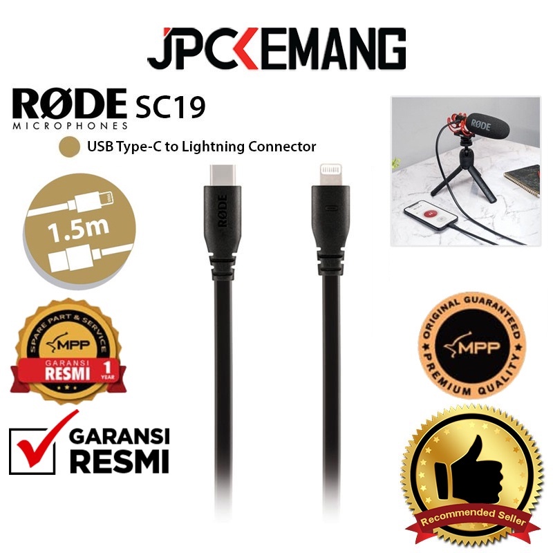 Jual Rode SC19 USB-C to Lightning Cable Rode SC 19 Original | Shopee ...