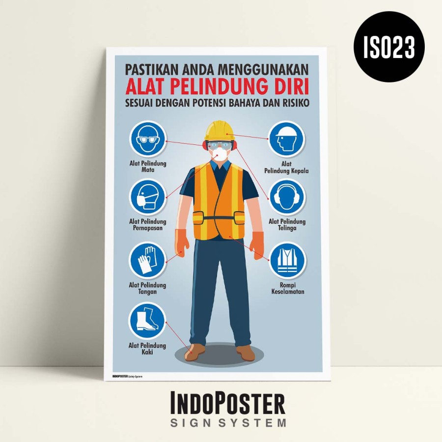 Jual Safety Poster K3 Keselamatan Alat Pelindung Diri Apd A0 Shopee