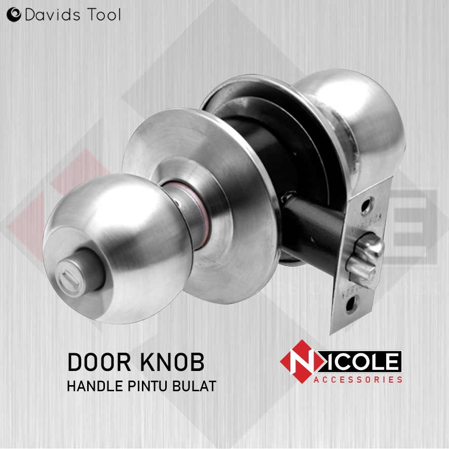 Jual Kunci Pintu Kamar Mandi Rumah Handle Bulat Handel Hendel Stainless ...