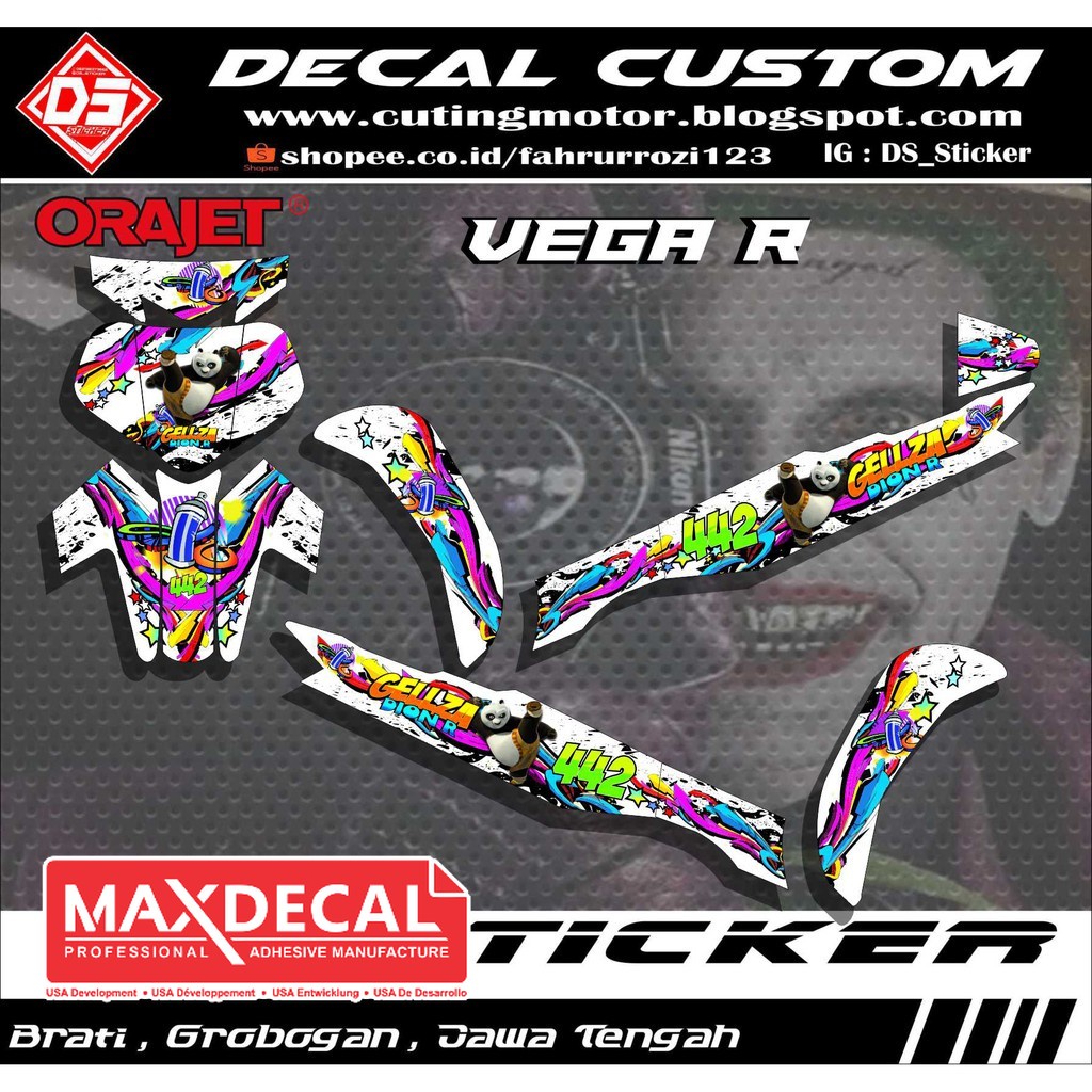 Jual Decal Stiker Vega R Motif Panda 3d | Shopee Indonesia