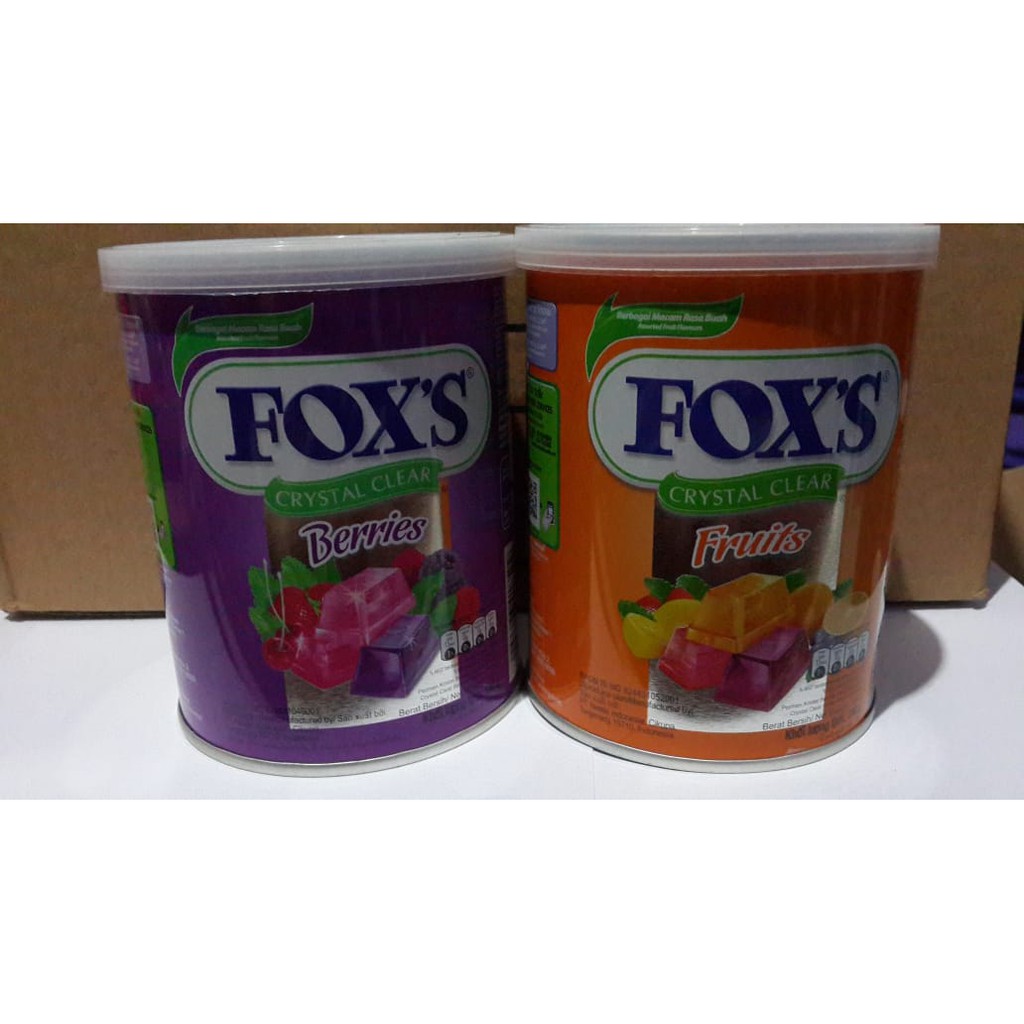 Jual Permen Foxs Crystal Clear Fruits Kaleng Shopee Indonesia 9443