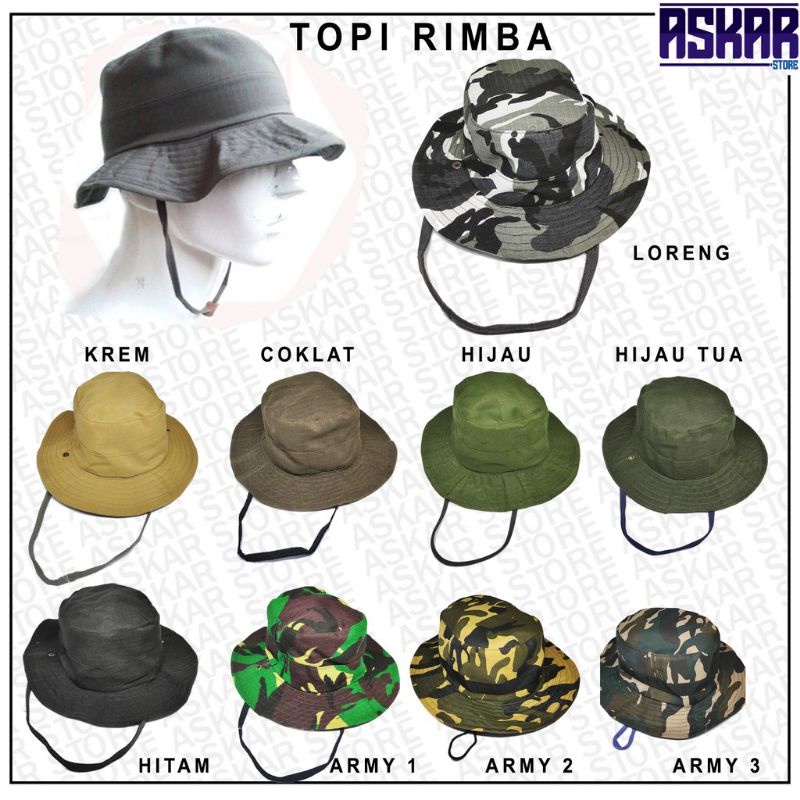 Jual Topi Rimba / Topi Naik Gunung / Topi Mancing / Topi Hiking / Topi ...