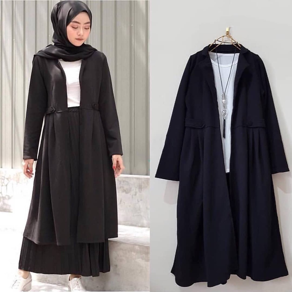 Jual Vika Long Cardi Fashion Muslim Wanita Jumbo Bahan Waffle Baju Atasan Outer Cardigan Wanita Panjang Korea Kekinian Import Terbaru Shopee Indonesia