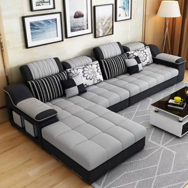 Jual Sofa Living Room Modern Terbaru ( L Shape Canti ) Harga Sudah