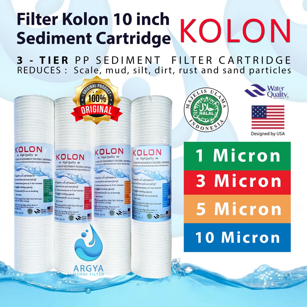 Jual Sediment Cartridge Filter Kolon 10 Inch / Spun Kolon 10 Inch ...