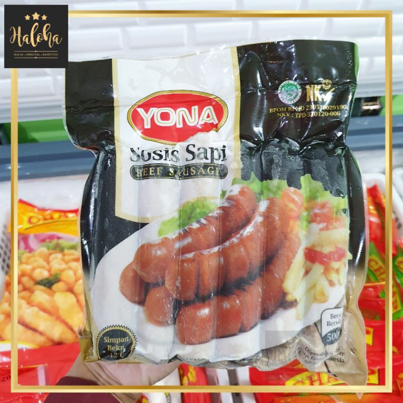 Jual Yona Sosis Sapi Beef Sausage 500g Isi 6 Shopee Indonesia