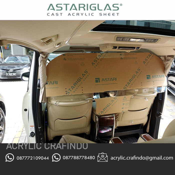 Jual Partisi- Sekat kabin mobil - bahan Akrilik ASTARIGLAS 3mm Ahlpard ...