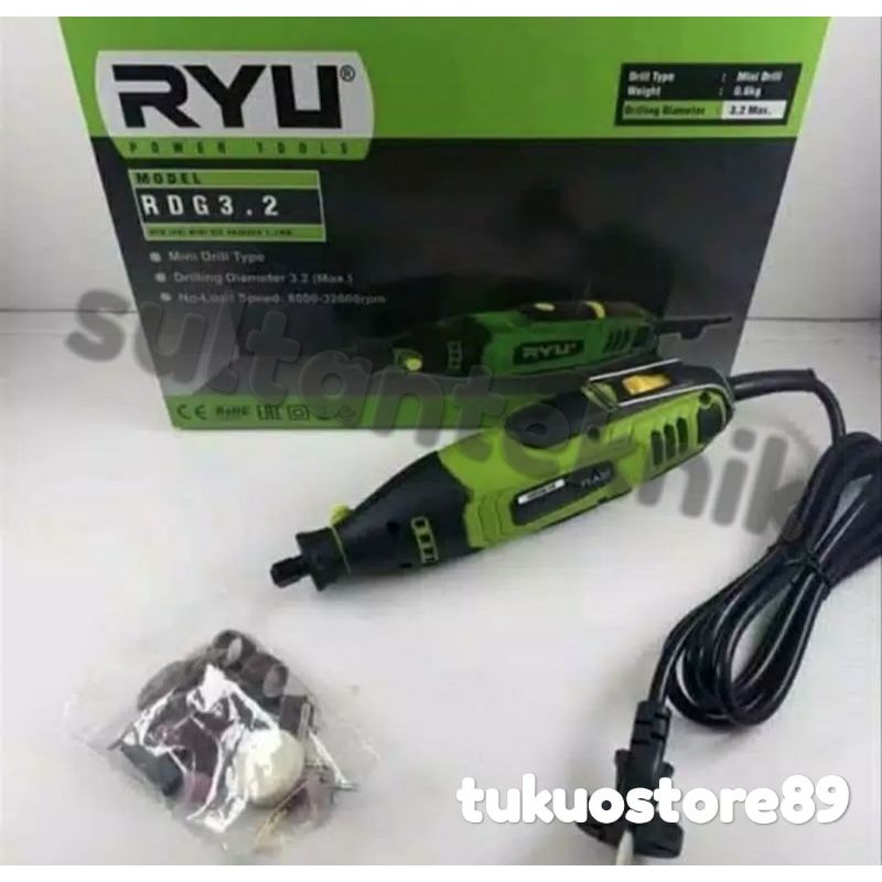 Jual MINI GRINDER RYU RDG 3,2MM / TUNNER DRILL RDG 3,2MM | Shopee Indonesia