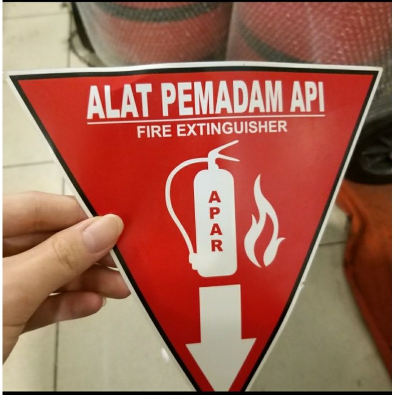 Jual Sticker Stiker Segitiga APAR Alat Pemadam Safety 20 X 20 Cm ...