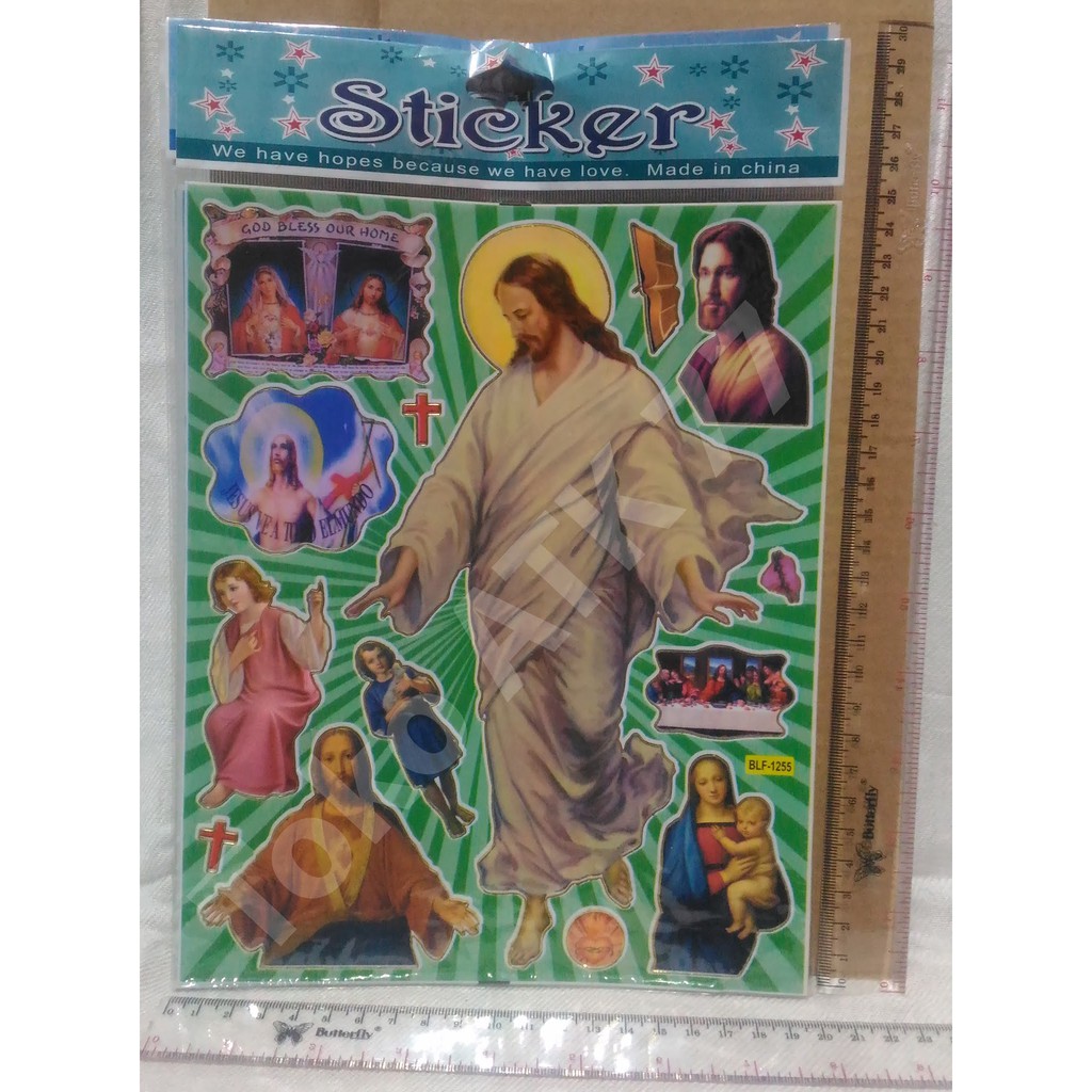 Jual Stiker Sticker Tempelan Laser Tuhan Yesus Jesus Christ Kristus ...