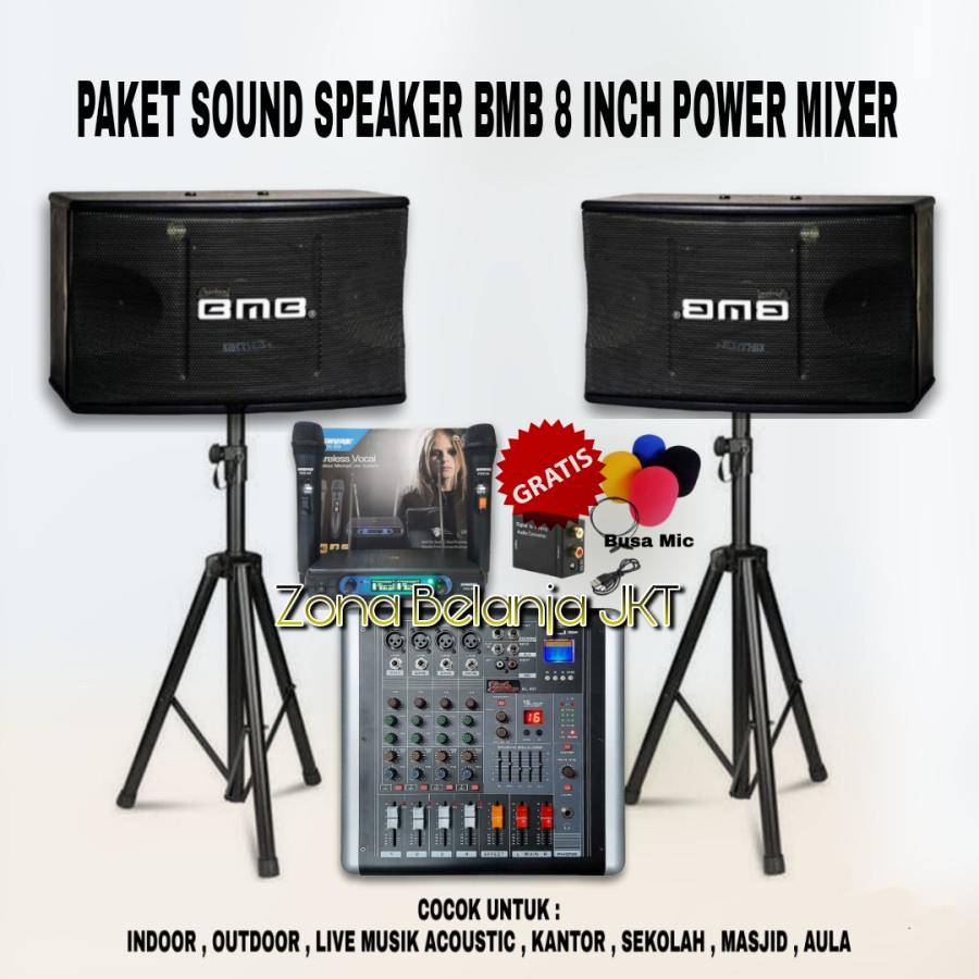 Jual PAKET KARAOKE LIVE MUSIK SOUND SYSTEM BMB SPEAKER 8 INCH POWER ...